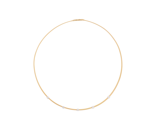 Marco Bicego Masai Schmale Halskette aus Gold mit Diamanten CG730_B_YW_M5 bei Juwelier Hungeling