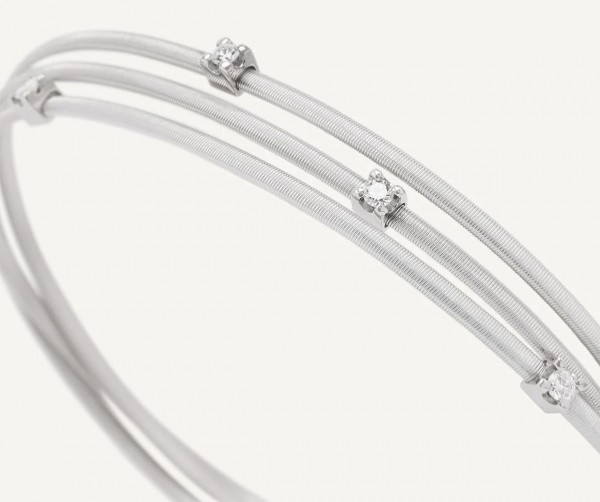 Goa Mehrreihiger Armreif aus Weißgold mit Diamanten BG617_B_W_01