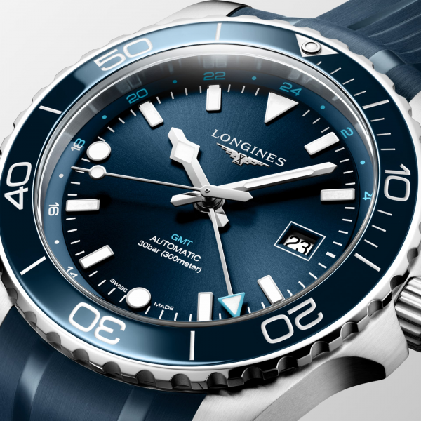HydroConquest GMT Automatic Ø 43 mm L3.890.4.96.9