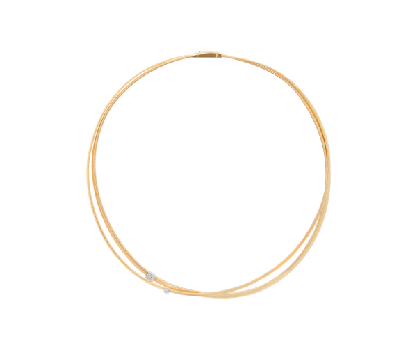 Marco Bicego Masai Zweireihige Halskette aus Gold mit Diamanten CG732_B_YW_M5 bei Juwelier Hungeling