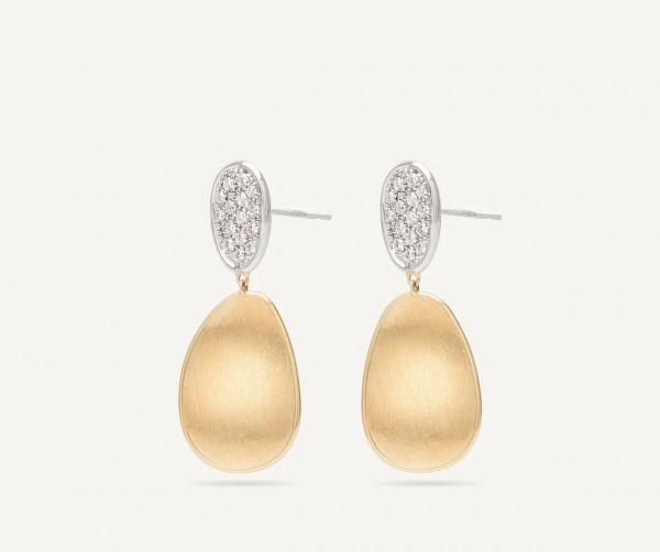 Lunaria Hängeohrring aus Gold mit Diamanten, klein OB1432_B_YW_Q6