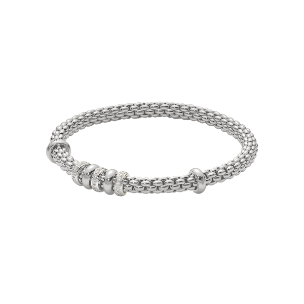 Fope Solo Flex it Weissgold Armband mit Diamanten 622B BBR