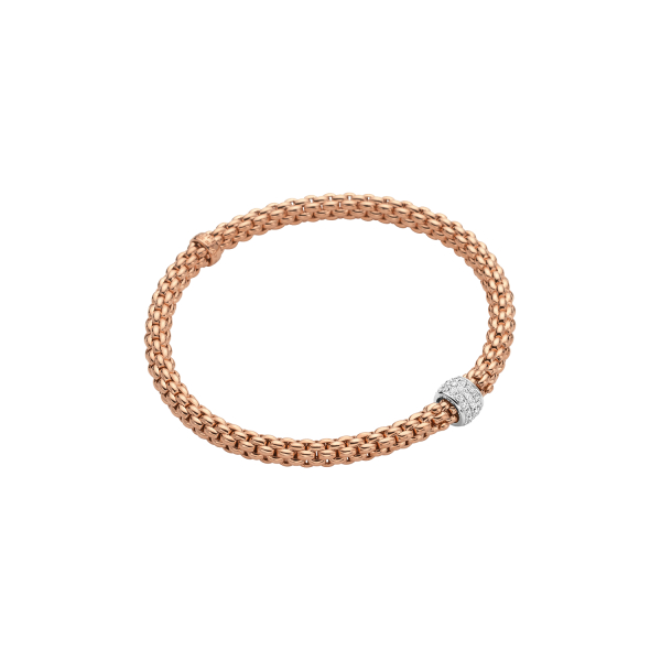 Fope Solo Flex it Roségold Armband mit Pavébesatz 63406BX_PB_R_XBX