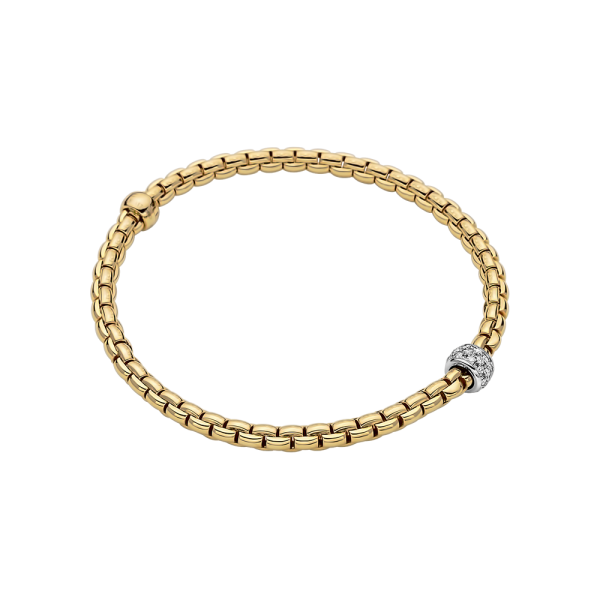 Fope Eka Tiny Flex it Gelbgold Armband mit Diamanten 73301BX_PB_Y_XBX