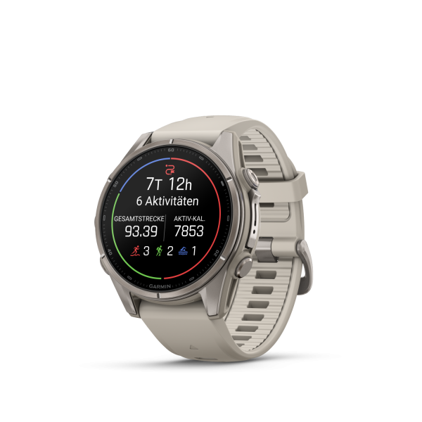 Garmin fēnix 9 - 43 mm Nebelgrau Titan 010-04761-01