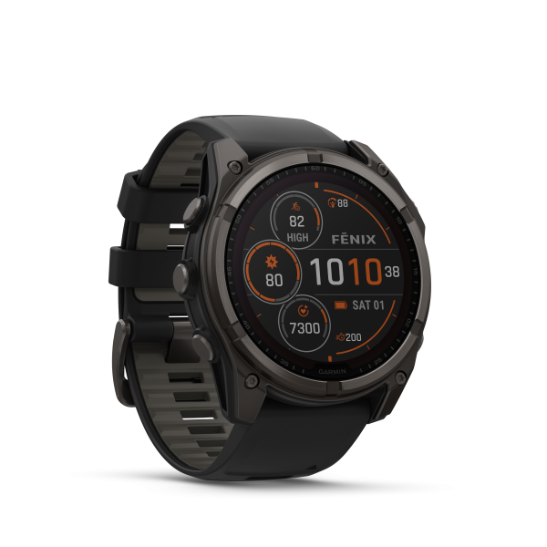 Garmin fēnix 8 - 51 mm Solar Sapphire Graphit/Carbongrau Titan DLC 010-02907-11 bei Juwelier Hungeling