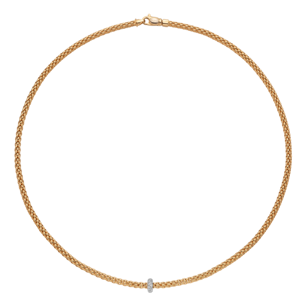 Fope Prima Gelbgold Collier mit Diamanten 74508CX_BB